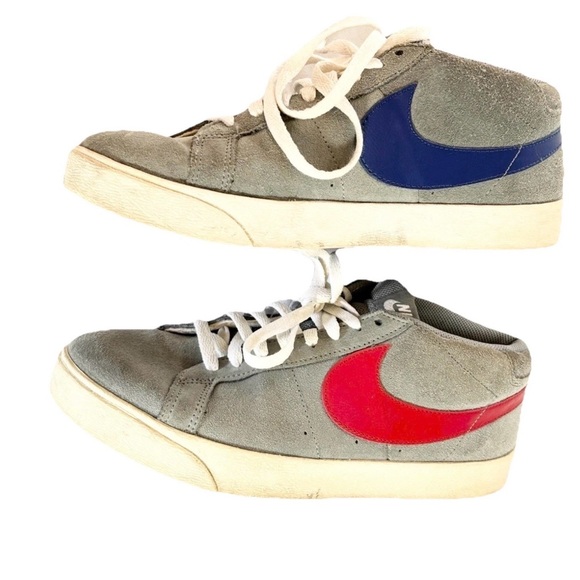 Nike Other - Nike Blazer Low Top Gray, Blue and Red Men's Sneakers